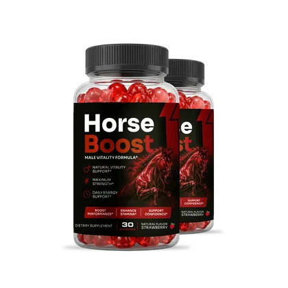 A two-bottle Horse Boost pack, the smallest quantity sold