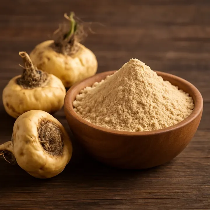 Maca root, the second name printed inside the blend